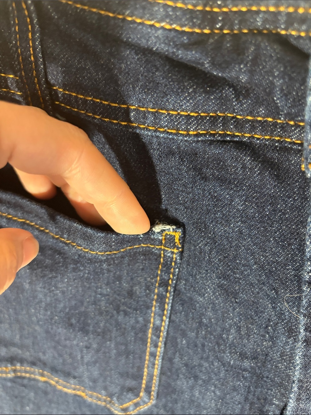OAT New York High Rise Wide Leg Crop Jeans Patch Pocket Raw Hem Dark Wash 8/29 - Picture 9 of 10